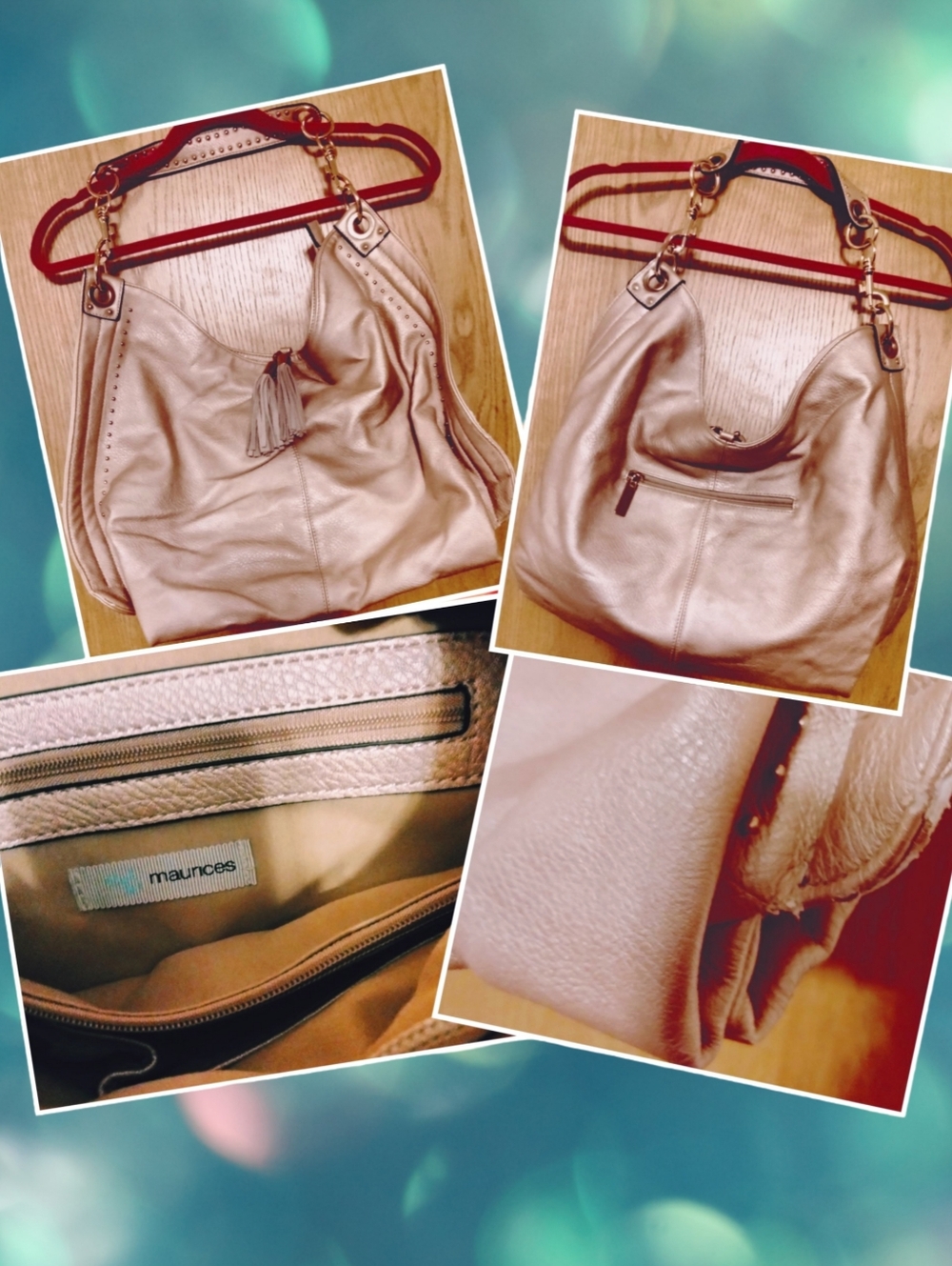 Maurices Faux Leather Rose Gold Satchel